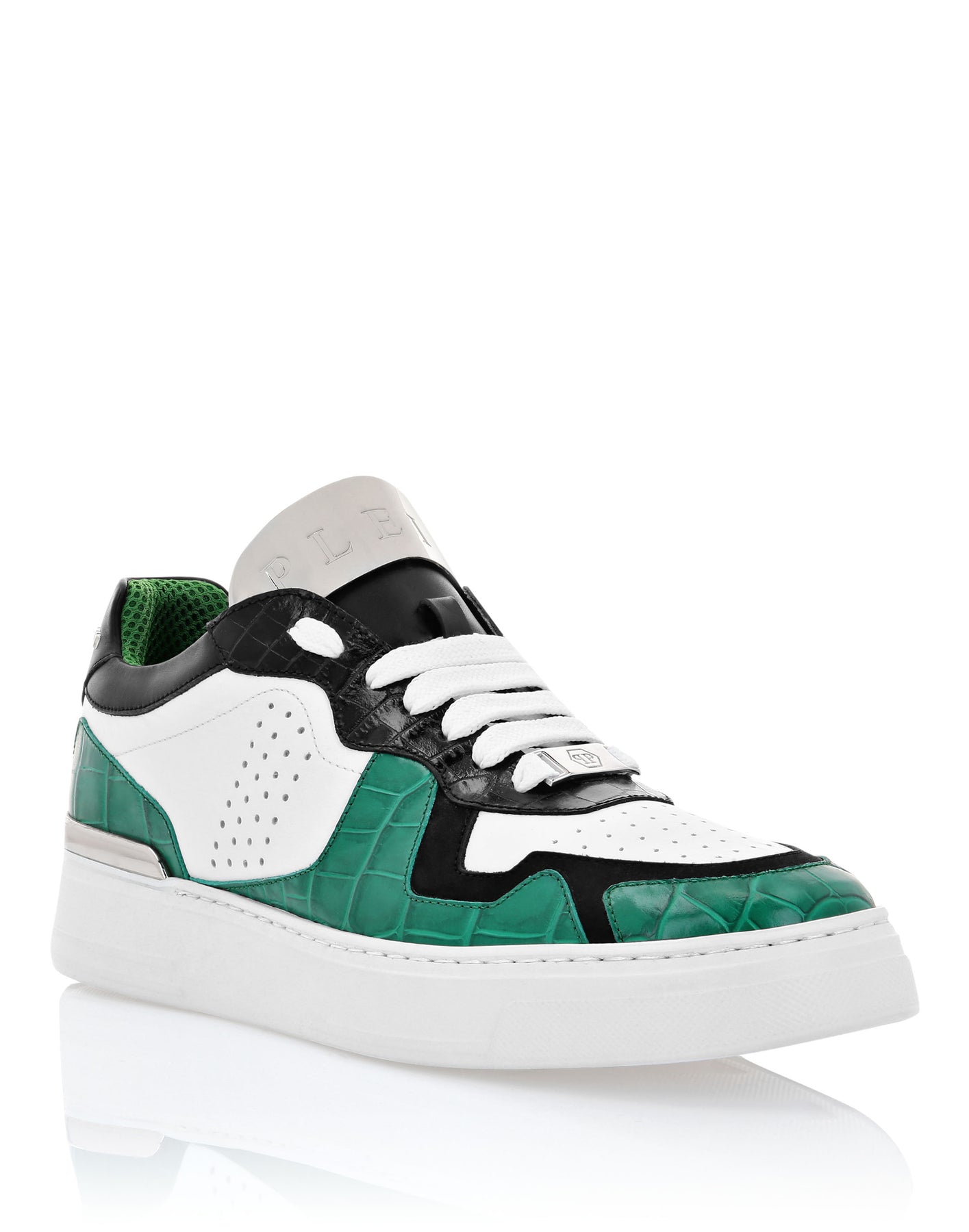 LO-TOP Sneaker Silber URFER COCCO Muster