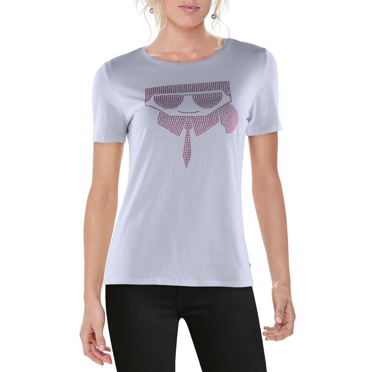 Emoji Verziertes T-Shirt aus Baumwolle