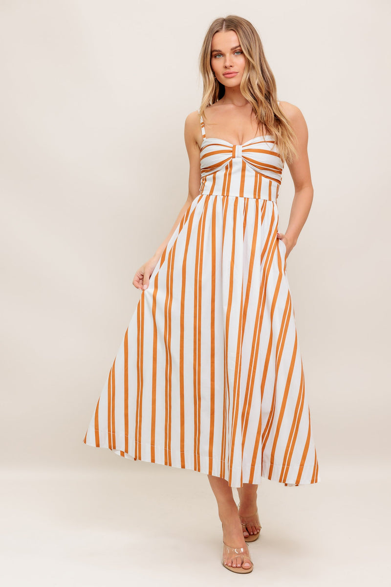 MARIGOLD MOTION gewebt MIDI Kleid