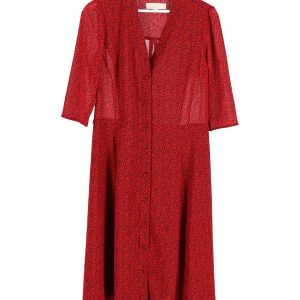 Michael Michael Kors Heart Print Kleid aus rotem Polyester 7748818468924