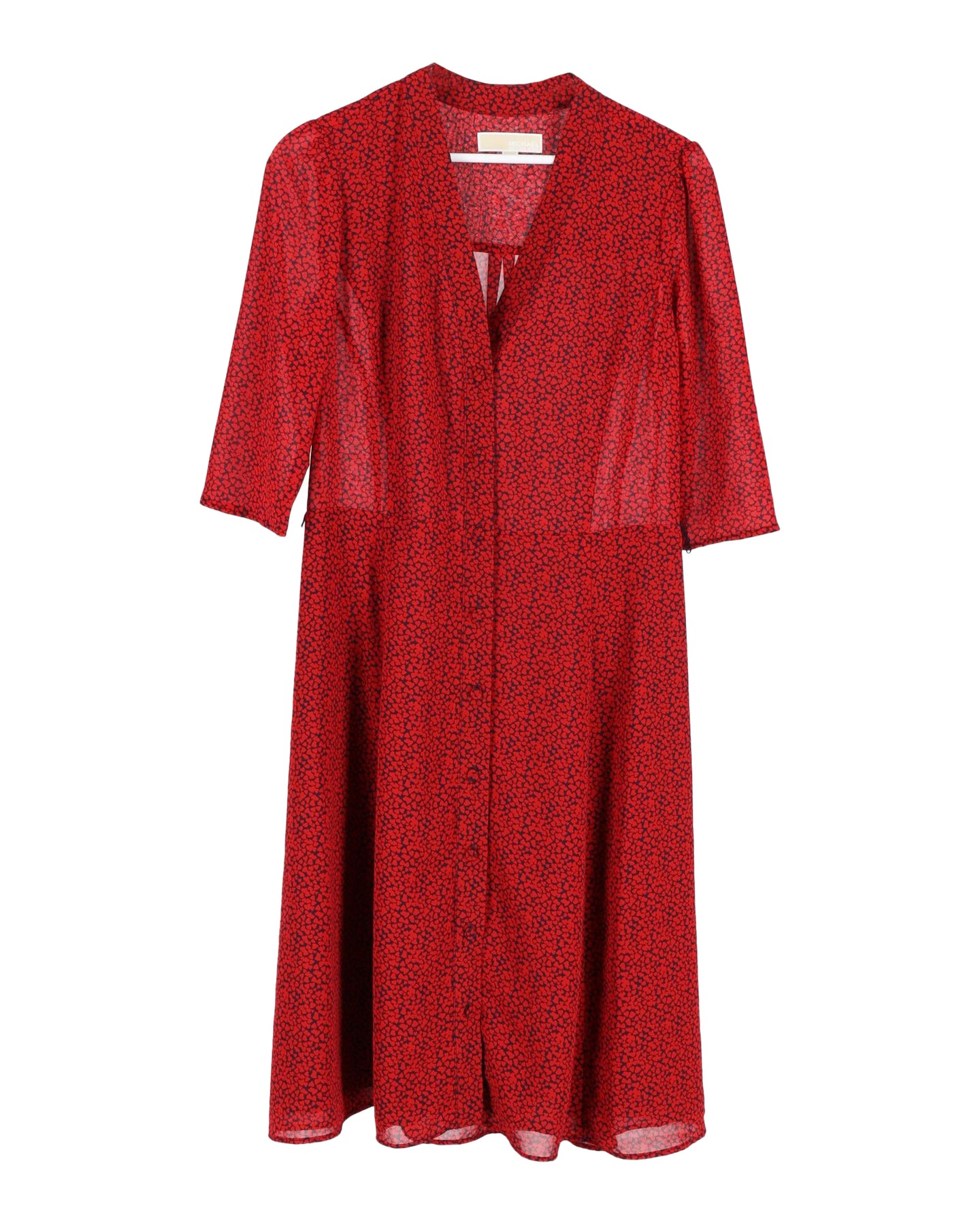 Michael Michael Kors Kleid mit Herzmuster aus rotem Polyester