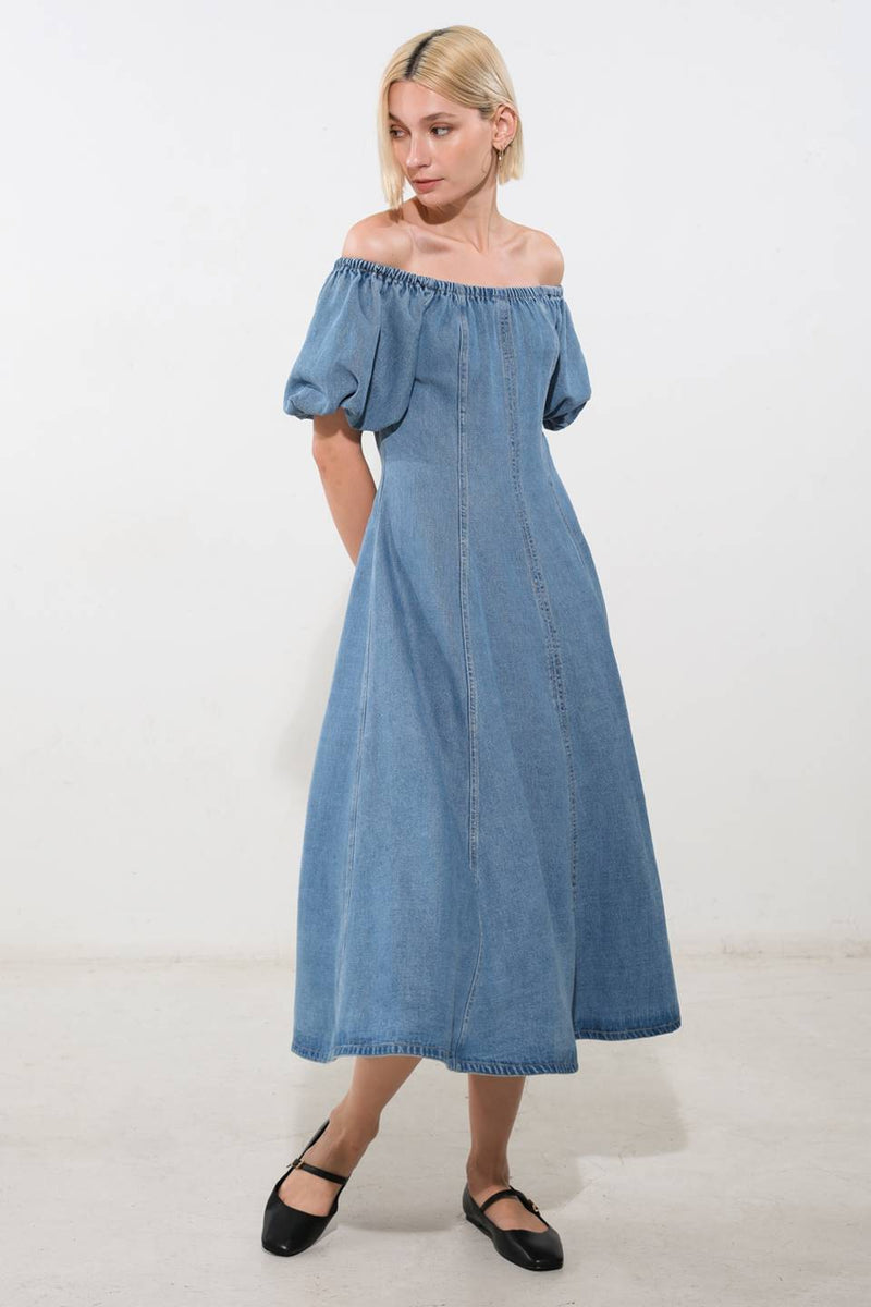 COASTAL CUTIE TENCEL MIDI Kleid