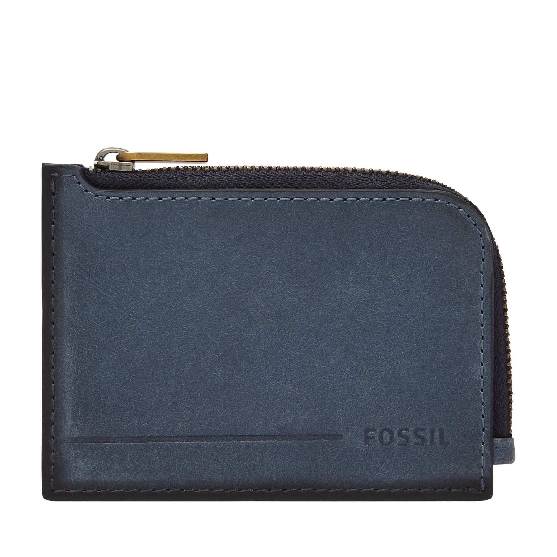 Fossil Herren Allen Leder Zip Card Case