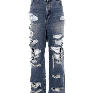Balmain Jeans aus blauer Baumwolle Denim 7748911398972