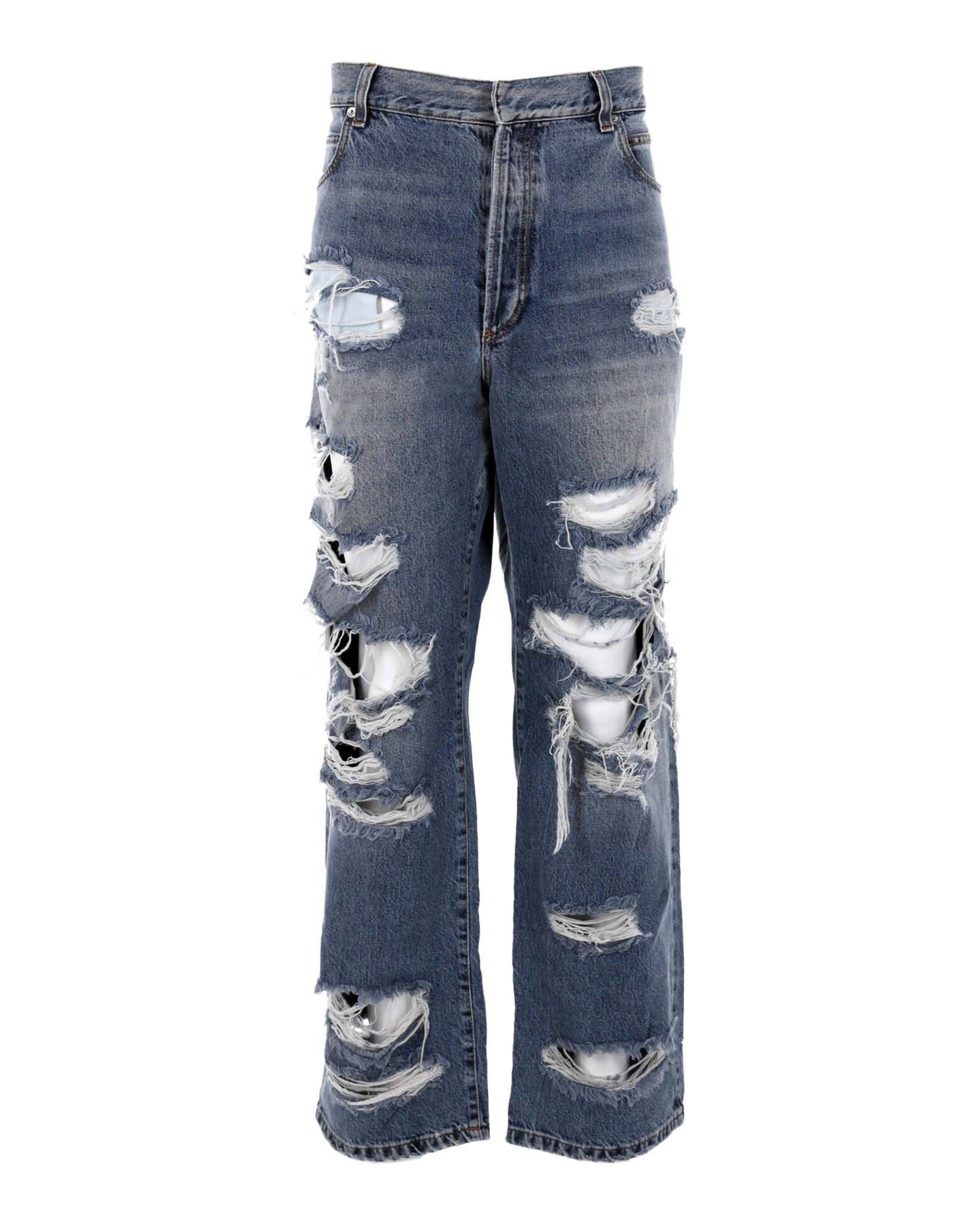 Balmain Jeans aus Baumwoll-Denim in Blau