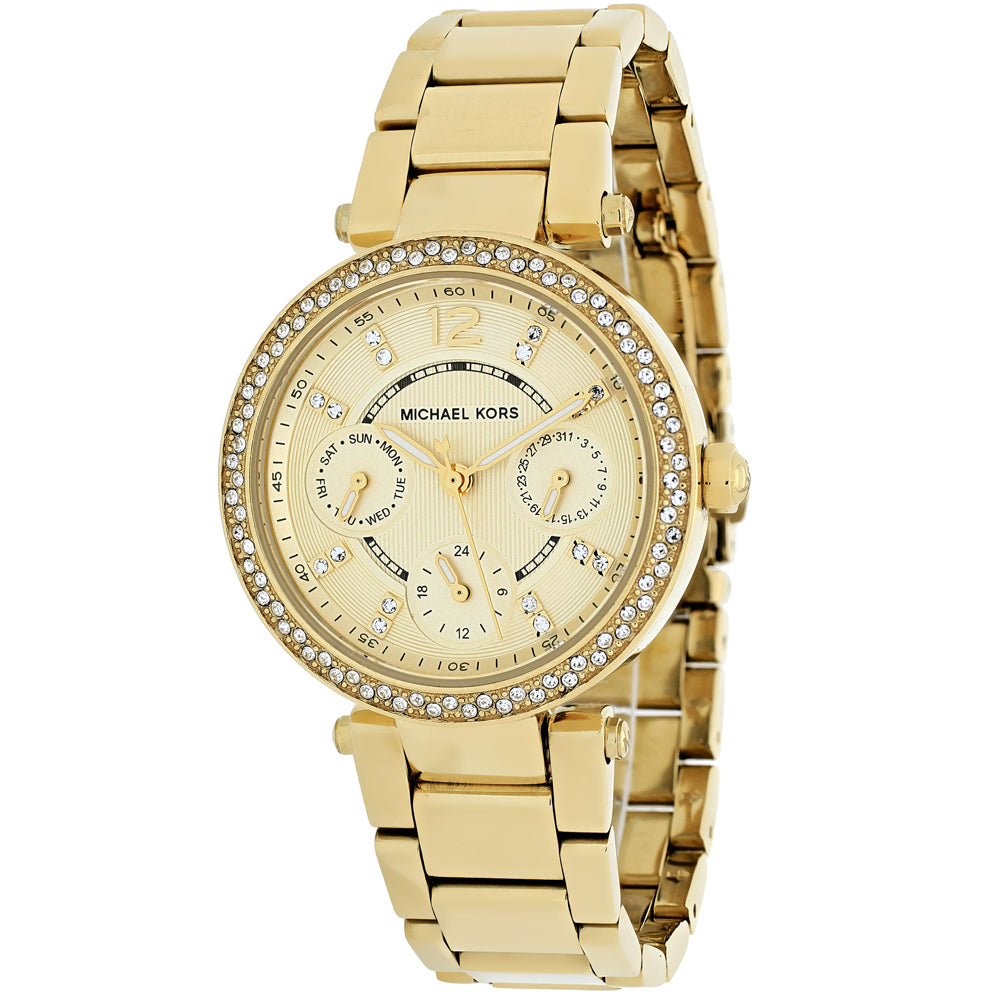 Michael Kors Damen Gold Ton Zifferblatt Uhr