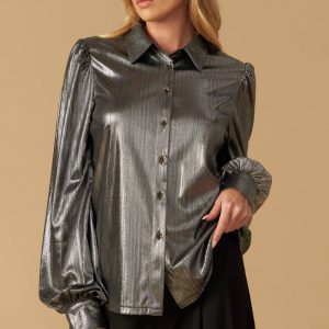 flirty vibes folie beschichtet top