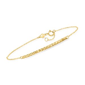 Ross-Simons Italian 14kt Gelbgold gebogenen Stab Armband