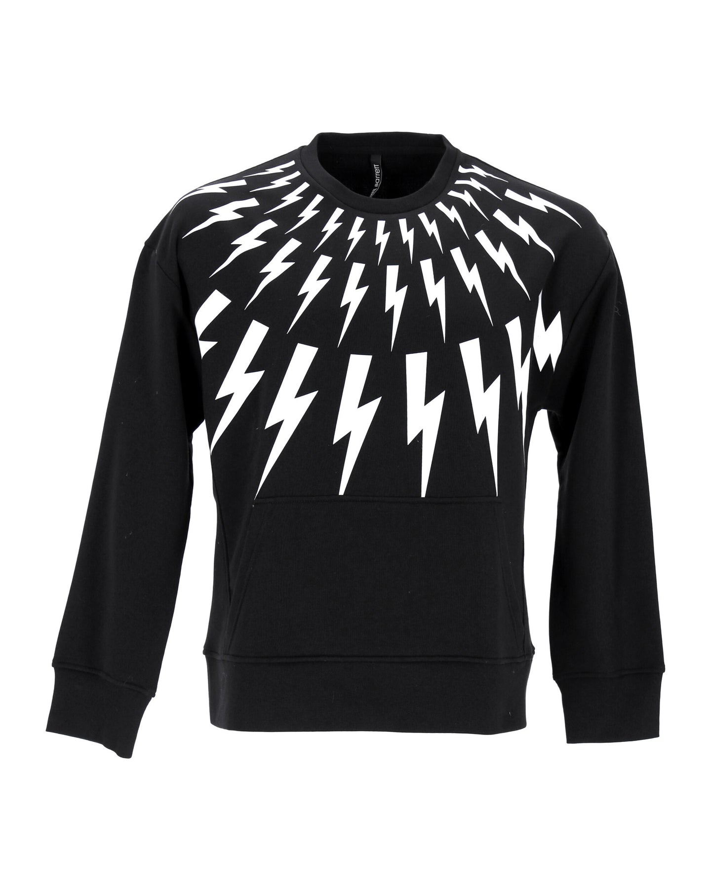 Neil Barrett Thunder Muster Pullover aus schwarzer Baumwolle