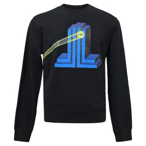 Lanvin x DC Comics Batman Sweatshirt aus schwarzer Baumwolle 7748916445244