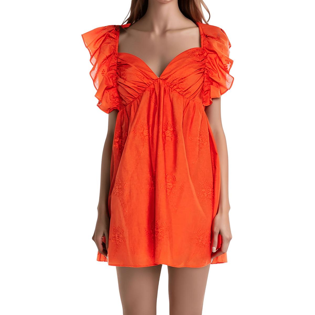 Kinder Rüschen zurück Krawatte Babydoll Kleid