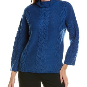 Forte Kaschmir platziert Kabel Trichter Hals Wolle & Kaschmir-Blech Pullover 7823924691004