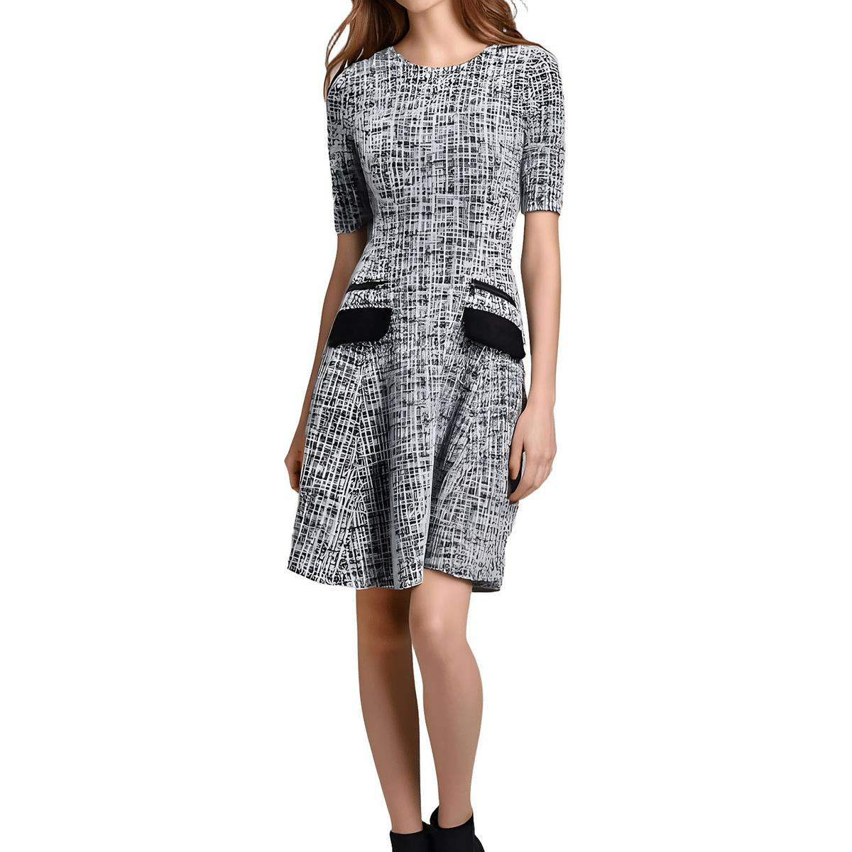 A Line Kurzarm Minikleid