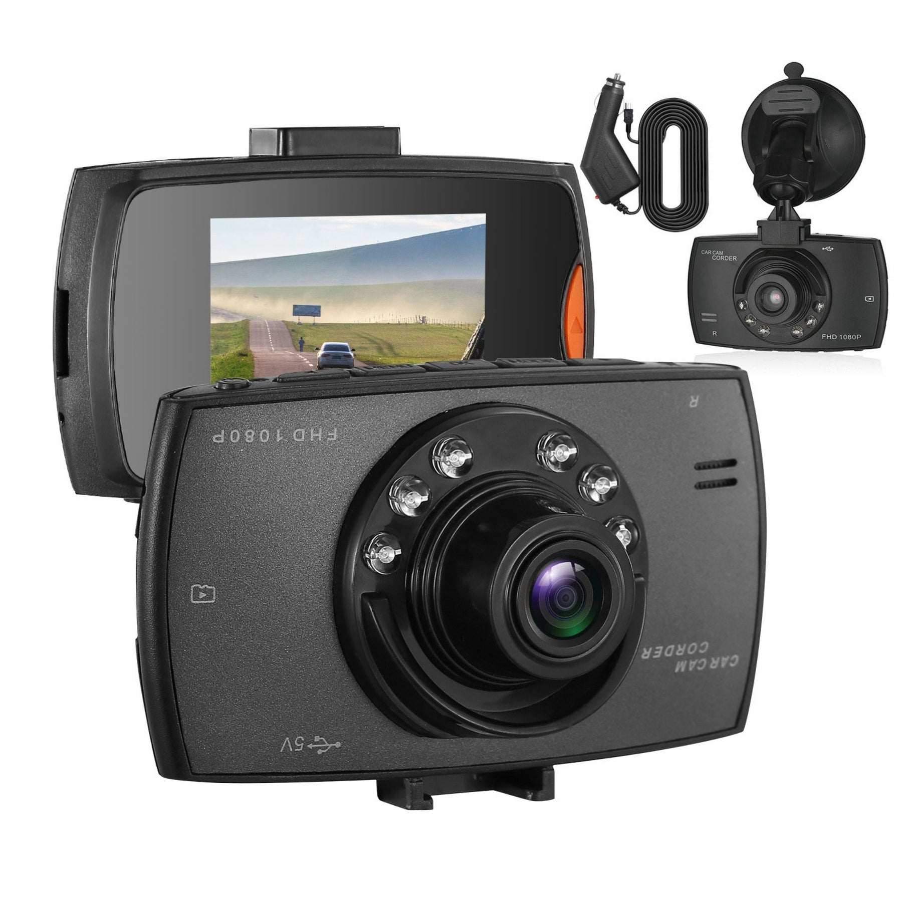 1080P Auto DVR Dash Cam 90° Loop Rec. Nachtsicht