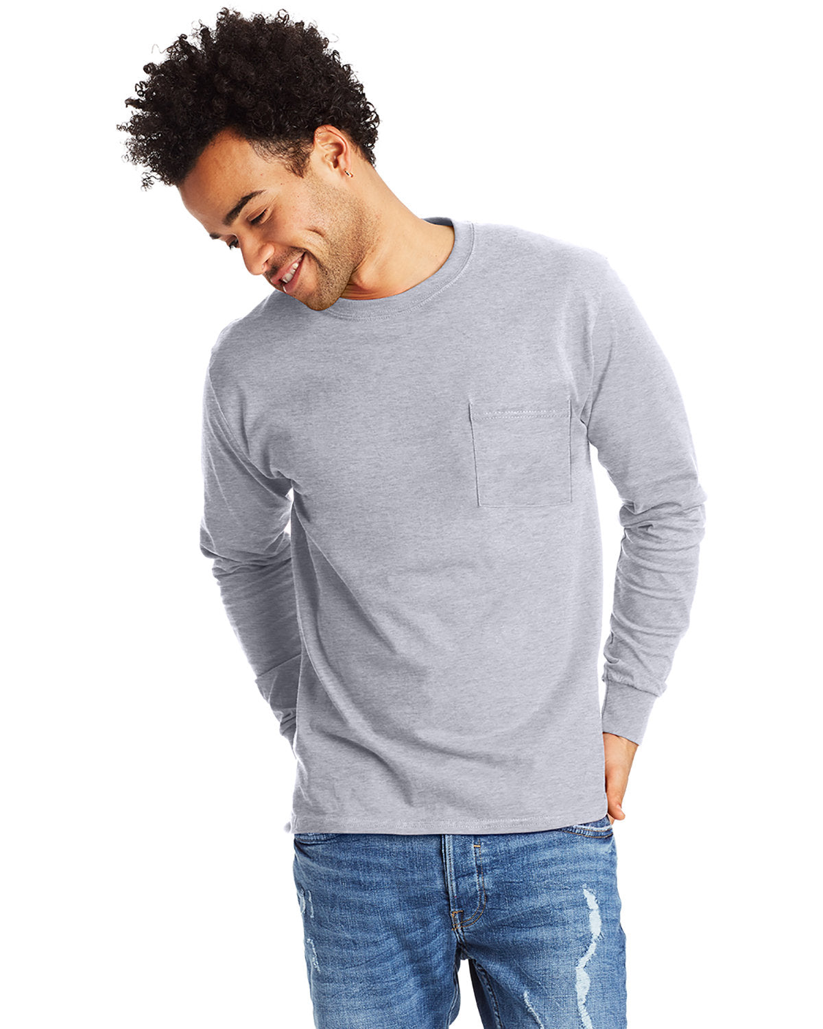 Hanes Herren authentisch-T Langarm T-Shirt