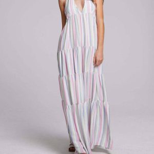 Milano Positano Stripe Maxikleid in multi