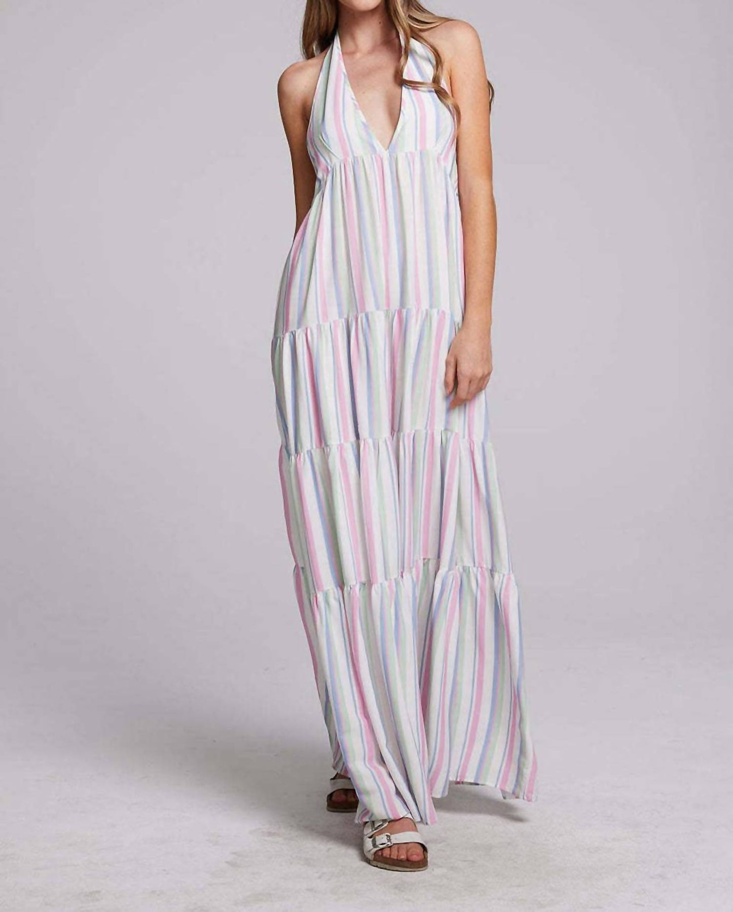 Milano Positano Streifen Maxikleid in Mehrfarbig