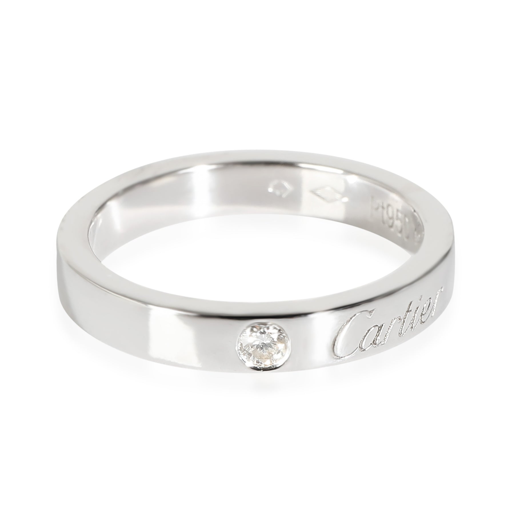 Cartier C De Cartier 3 mm Band in Platin 0.03 CTW