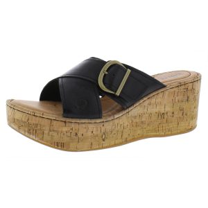 Devona Leder Kork Keil Sandalen