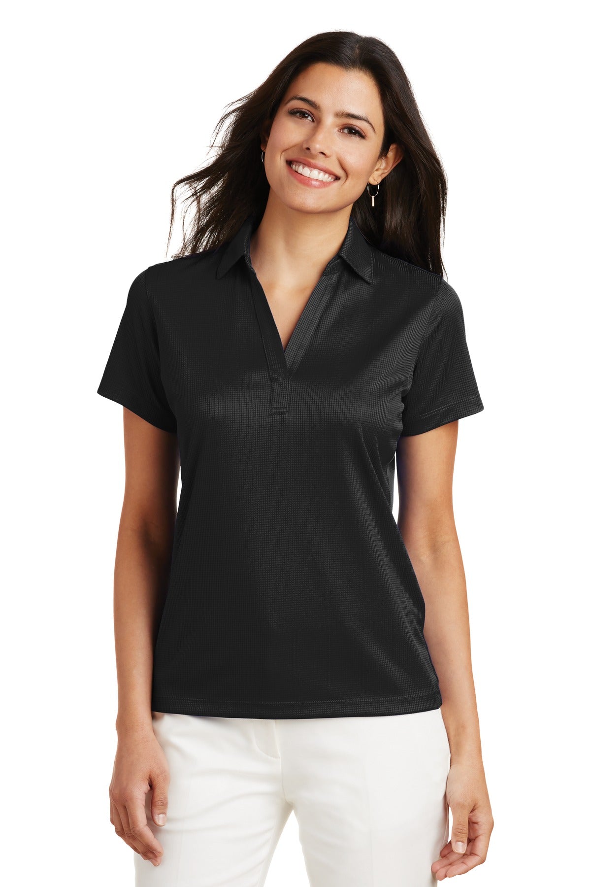 Port Authority Performance-Poloshirt aus feinem Jacquard für Damen. L528