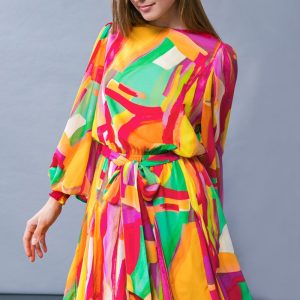 TRULY ADORABLE Gewebtes Midikleid