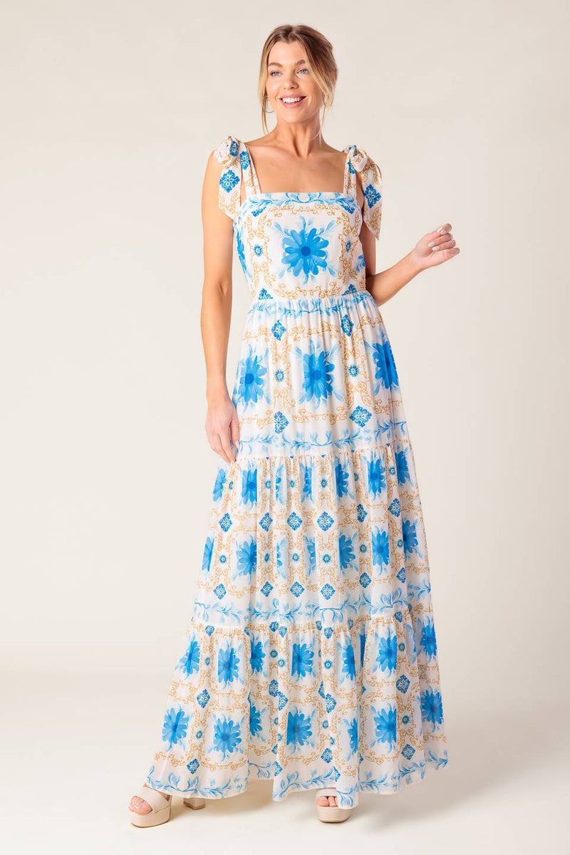 MEIN DEBUT gewebt MAXI KLEID