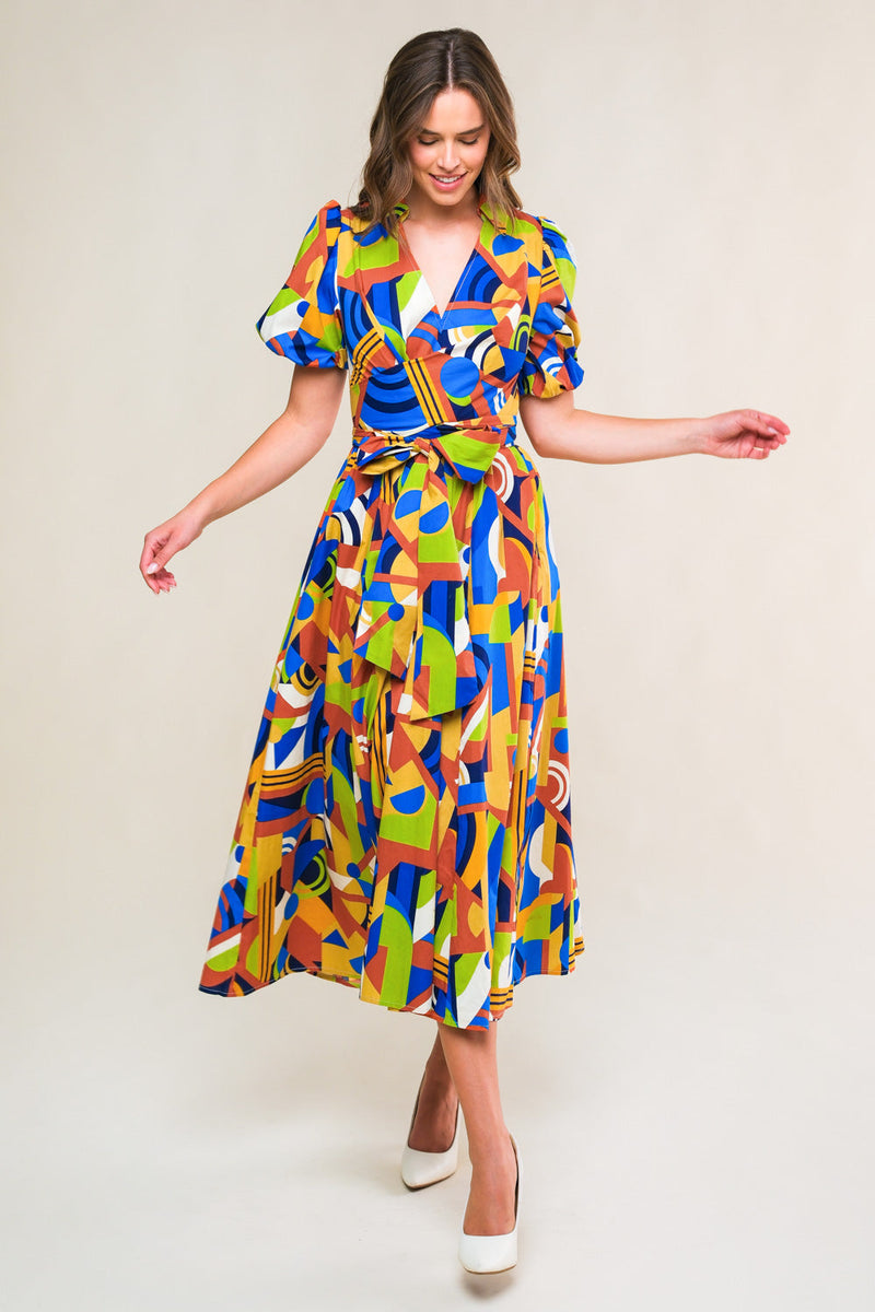 SAMSTAG FÜHLT WOBEN MIDI Kleid
