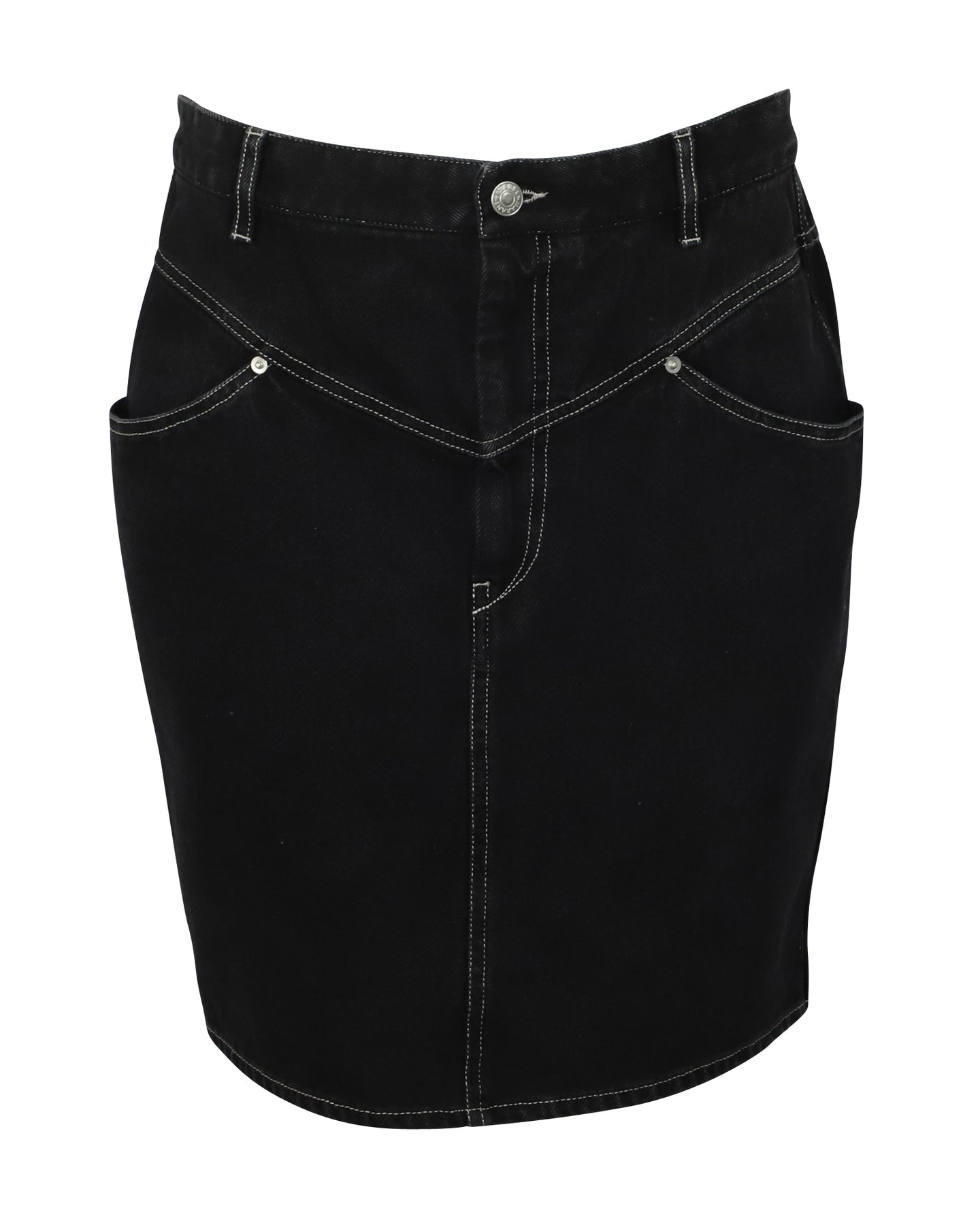 Isabel Marant Jeansrock aus schwarzer Baumwolle