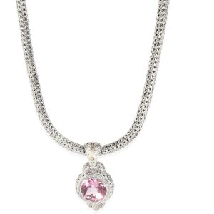 John Hardy Batu Sari Anhänger & klassische Kette aus 18K yg/Sterling Silber 0,35 ctw 7748905730108