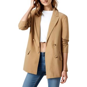 Zweireihiger Blazer mit Taschen