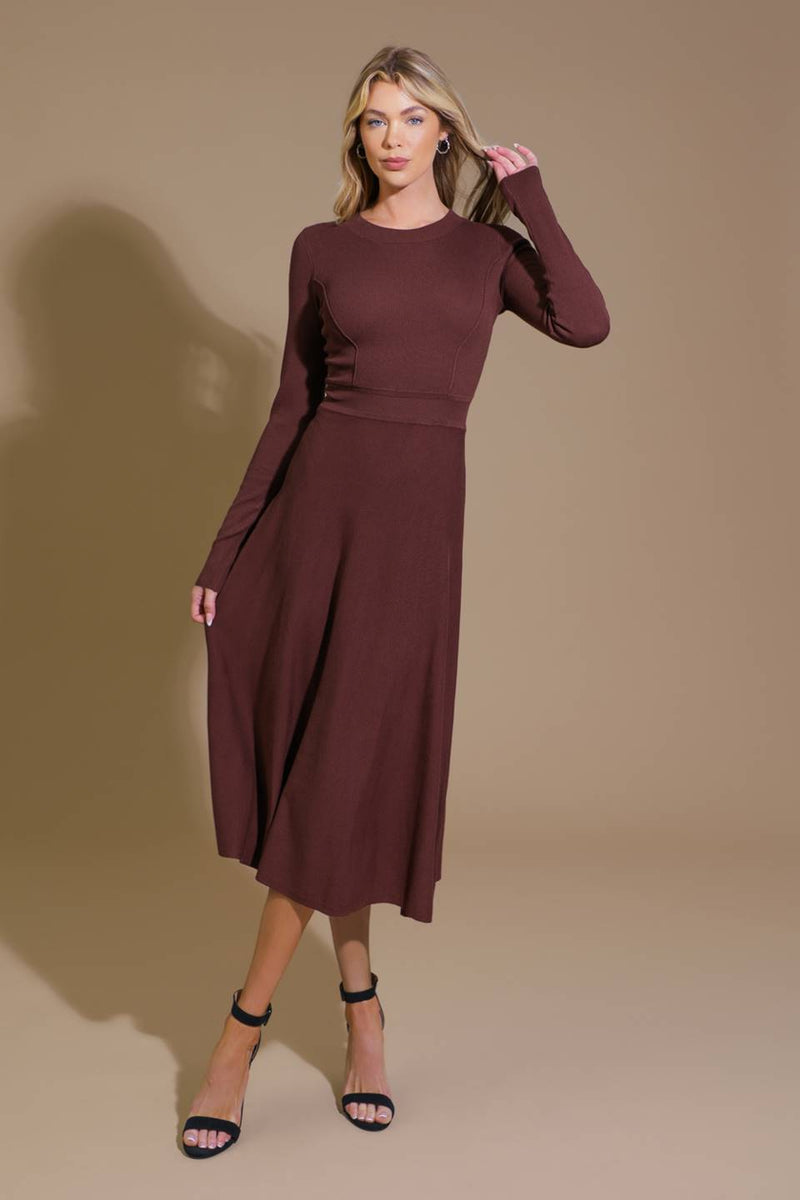 PLACE TO BE SCHWEATER MIDI Kleid
