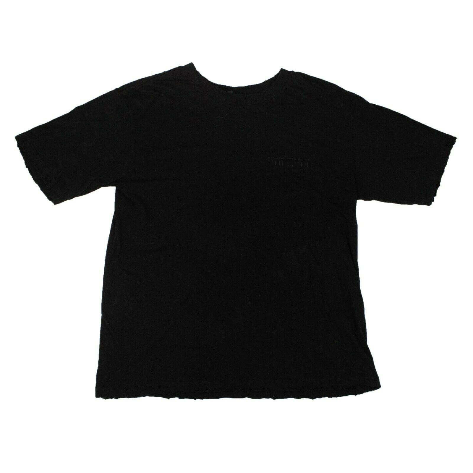 Unravel Project Langes Distressed-T-Shirt – Schwarz