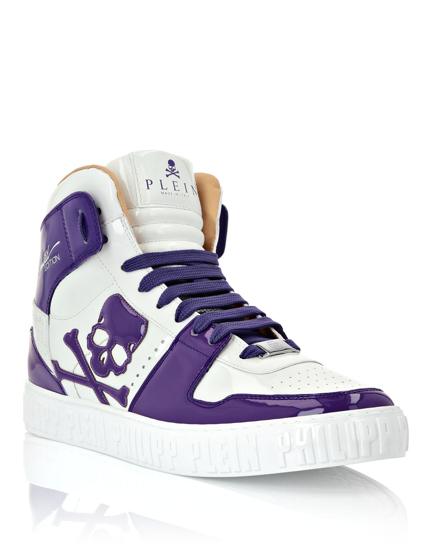 HI-TOP Sneaker NOTORIOUS PATENT SKULL