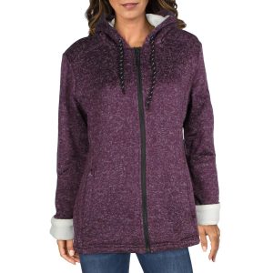 Strickpullover Jacke mit Kunstsherpa Futter
