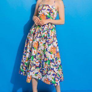 SWING ME AROUND POPLIN Midikleid