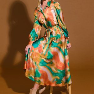 WANNA BE LOVED gewebt MIDI Kleid