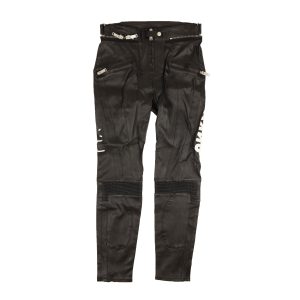 Unravel Project Skinny-Hose aus Leder mit Logo – Schwarz