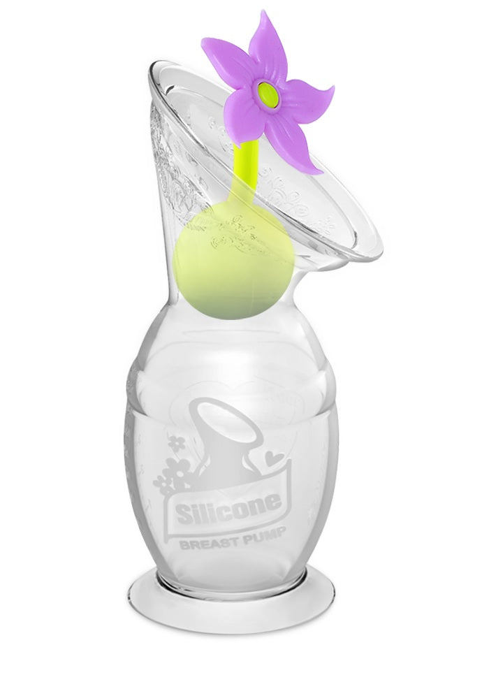 Haakaa Gen 2 Silikon-Brustpumpe mit Saugfuß 5 oz und Silikon Flower Stopper Set