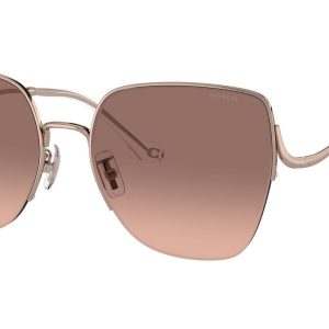 Coach Damen 60mm Shiny Roségold Sonnenbrille