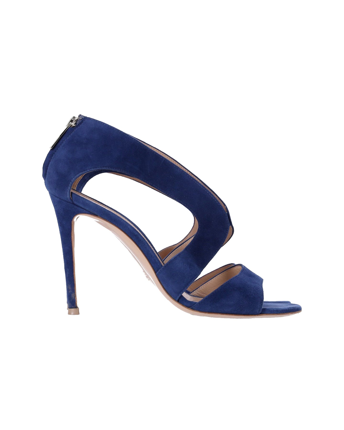 Gianvito Rossi Sandalen mit Ausschnitt-Absatz in Marineblau