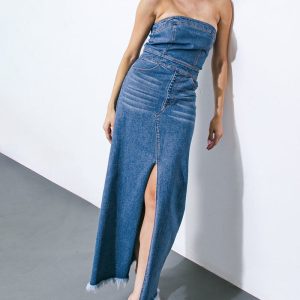 DREAMS COME TRUE Denim Midikleid