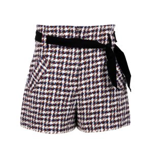 Maje Kurze Hosen mit hoher Taille aus mehrfarbiger Baumwolle 7748925554748