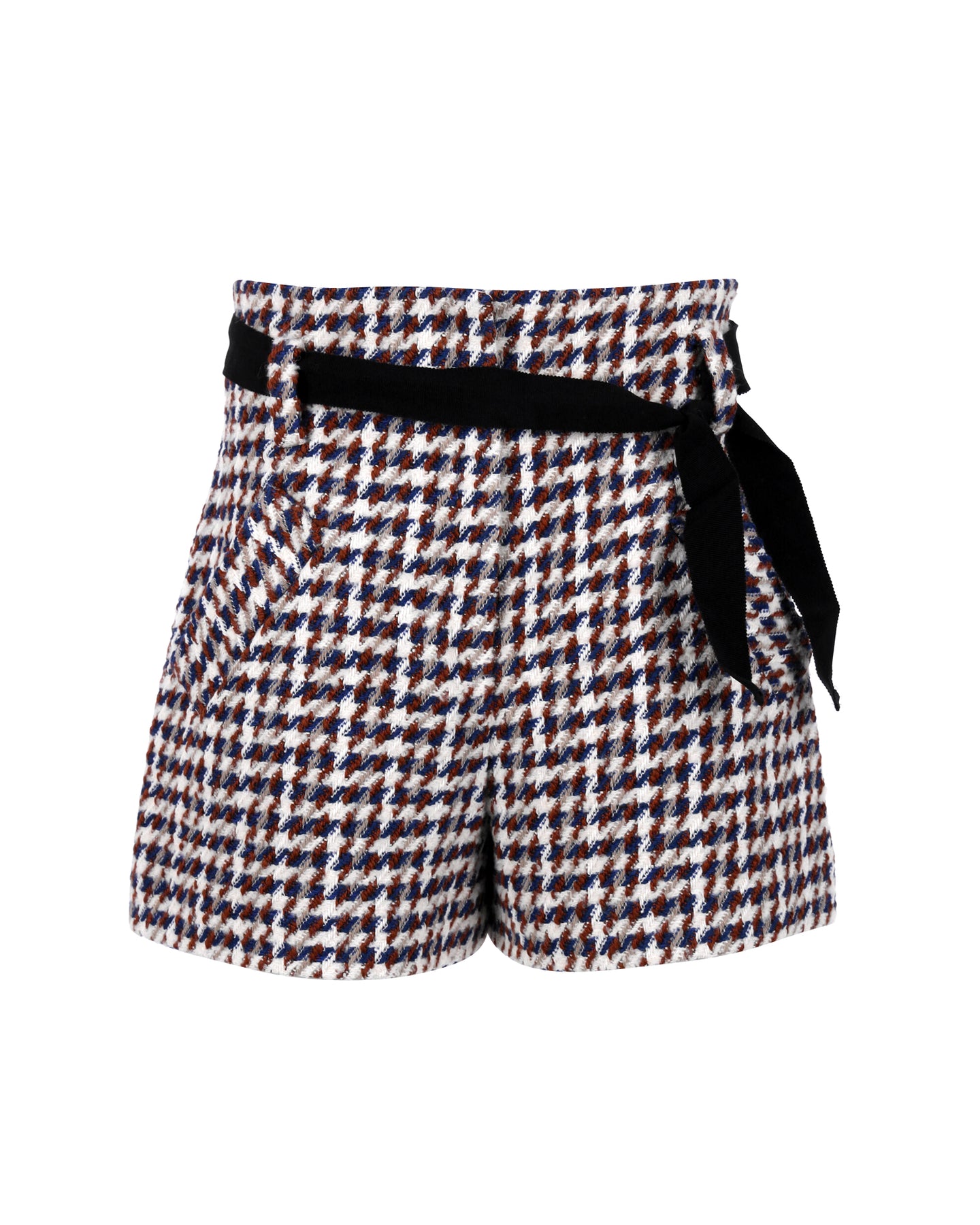 Maje Shorts mit hohem Bund aus mehrfarbiger Baumwolle