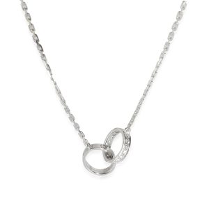 Cartier Love Fashion Halskette aus 18 Karat Weißgold 0.22 CTW