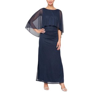 Shimmer gerafftes Abendkleid