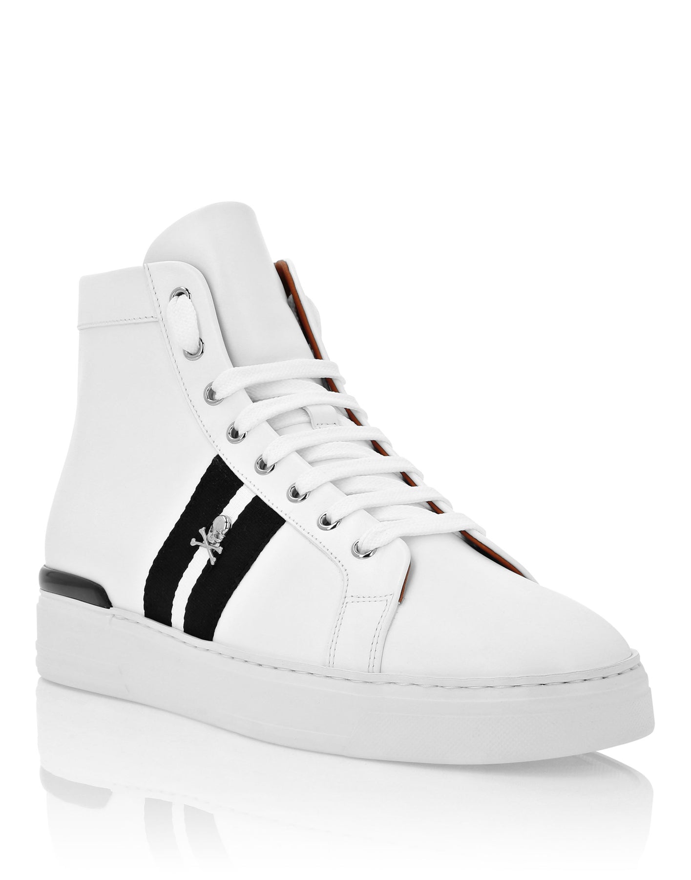 Leder Hi-Top Sneaker Streifen Streifen