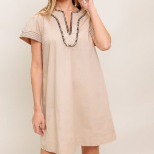 CALM SILHOUETTE gewebtes Minikleid