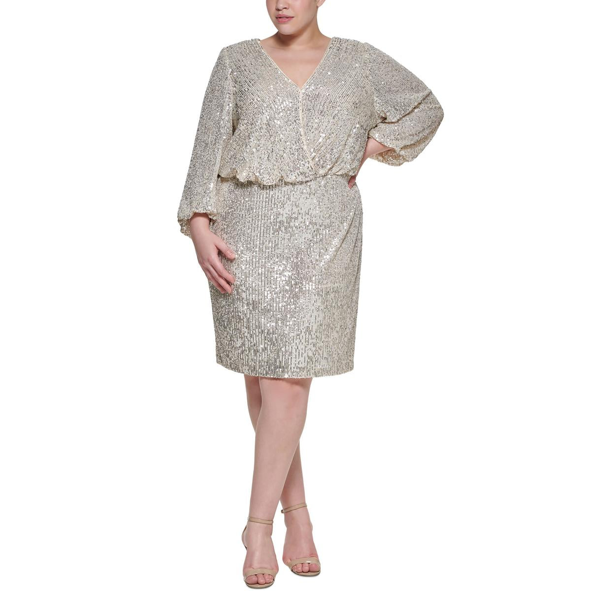 Paillettenblusenkleid