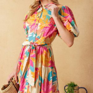 süße Soiree gewebt Midikleid