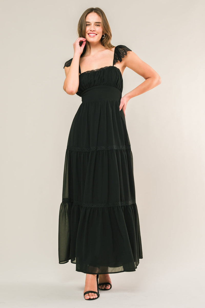 VERGESSENE ROMANCE gewebt MAXI Kleid